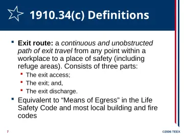 Slide 7: 1910.34(c) Definitions
