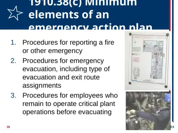 Slide 35: 1910.38(c) Minimum elements of an emergency action plan