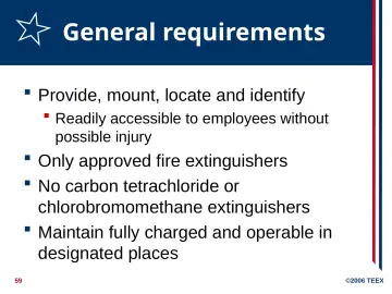 Slide 59: General requirements