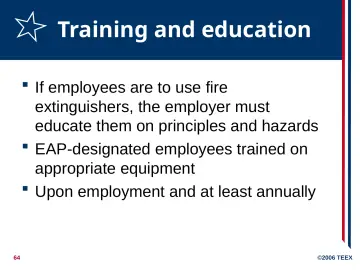 Slide 64: Training and education