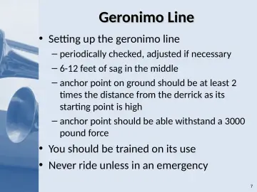 Slide 7: Geronimo Line