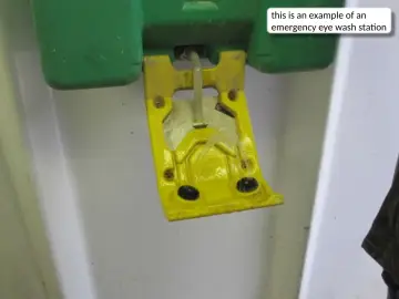 Slide 14: this is an example of an emergency eye wash station