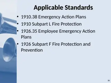Slide 36: Applicable Standards