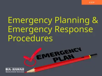 Slide 1: Emergency Planning & Emergency Response Procedures