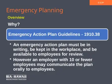 Slide 5: Emergency Planning