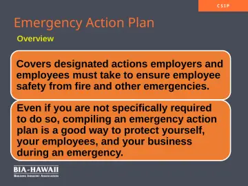 Slide 7: Emergency Action Plan