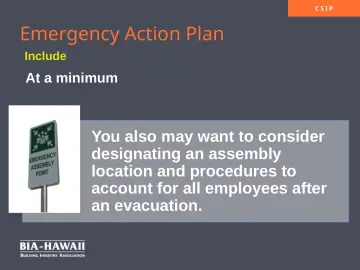 Slide 14: Emergency Action Plan