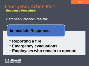 Slide 16: Emergency Action Plan