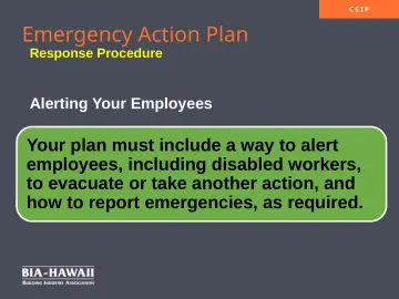 Slide 19: Emergency Action Plan