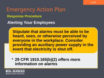 Slide 21: Emergency Action Plan