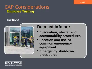 Slide 25: EAP Considerations