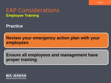Slide 26: EAP Considerations