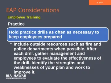 Slide 27: EAP Considerations
