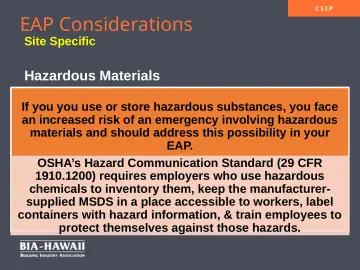 Slide 30: EAP Considerations