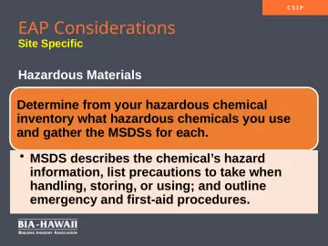 Slide 31: EAP Considerations