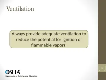 Slide 11: Ventilation