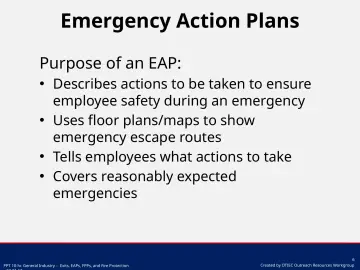 Slide 6: Emergency Action Plans