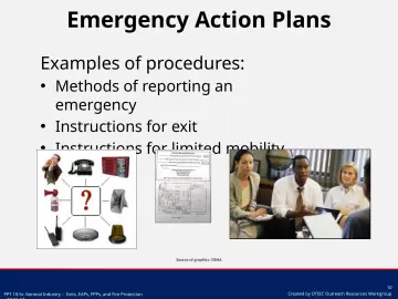 Slide 10: Emergency Action Plans