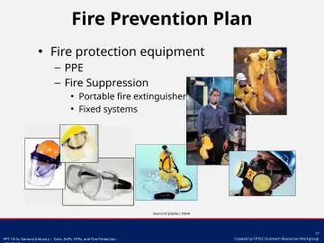 Slide 17: Fire Prevention Plan
