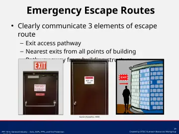 Slide 29: Emergency Escape Routes