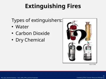 Slide 36: Extinguishing Fires