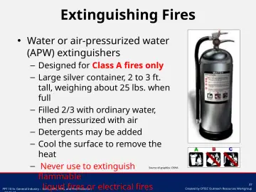 Slide 37: Extinguishing Fires
