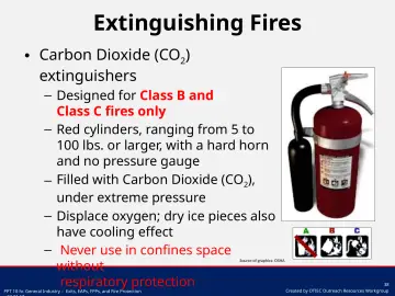 Slide 38: Extinguishing Fires