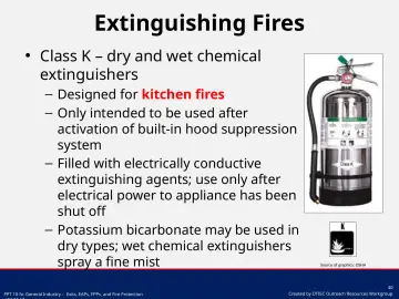 Slide 40: Extinguishing Fires