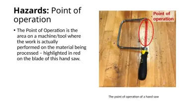 Slide 6: Hazards: Point of operation