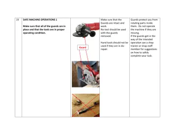 Page 12: SAFE MACHINE OPERATIONS 1