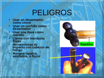 Slide 9: PELIGROS