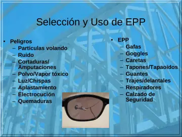 Slide 11: Selección y Uso de EPP