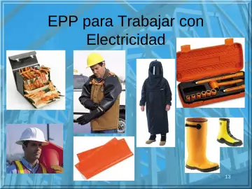 Slide 13: EPP para Trabajar con Electricidad