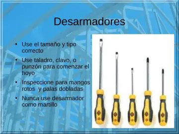 Slide 16: Desarmadores