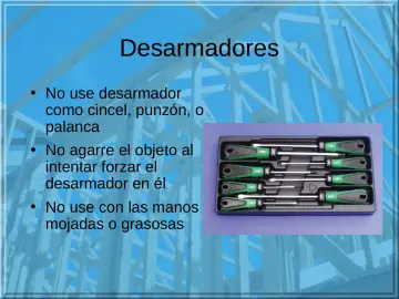 Slide 17: Desarmadores