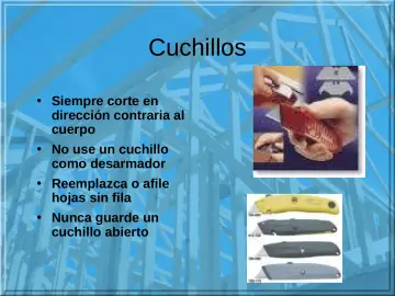 Slide 21: Cuchillos