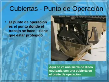 Slide 27: Cubiertas - Punto de Operación