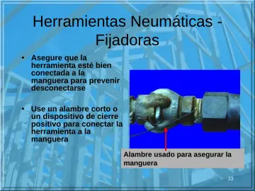 Slide 33: Herramientas Neumáticas - Fijadoras