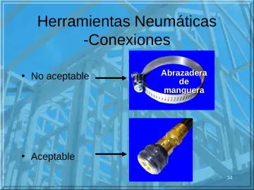 Slide 34: Herramientas Neumáticas -Conexiones