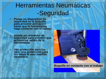Slide 35: Herramientas Neumáticas -Seguridad