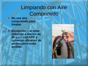 Slide 36: Limpiando con Aire