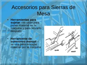 Slide 48: Accesorios para Sierras de Mesa