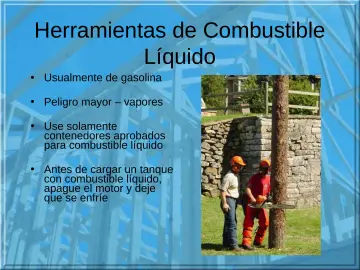 Slide 54: Herramientas de Combustible Líquido