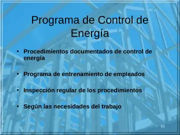 Slide 63: Programa de Control de Energía