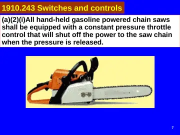 Slide 7: 1910.243 Switches and controls