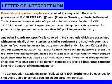 Slide 11: LETTER OF INTERPRETAION
