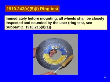 Slide 16: 1910.243(c)(5)(i) Ring test