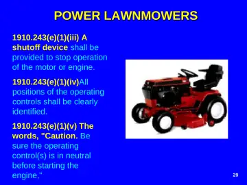 Slide 29: POWER LAWNMOWERS