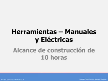 Slide 1: Herramientas – Manuales y Eléctricas