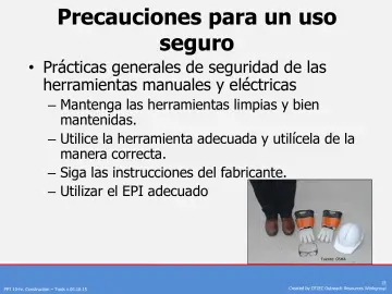 Slide 15: Precauciones para un uso seguro